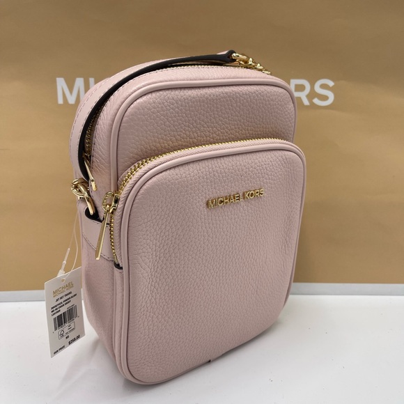 Michael Kors Handbags - MICHAEL KORS JST Md Pebbled Leather NS Flight Chain Crossbody XBODY 
Powder
NWT